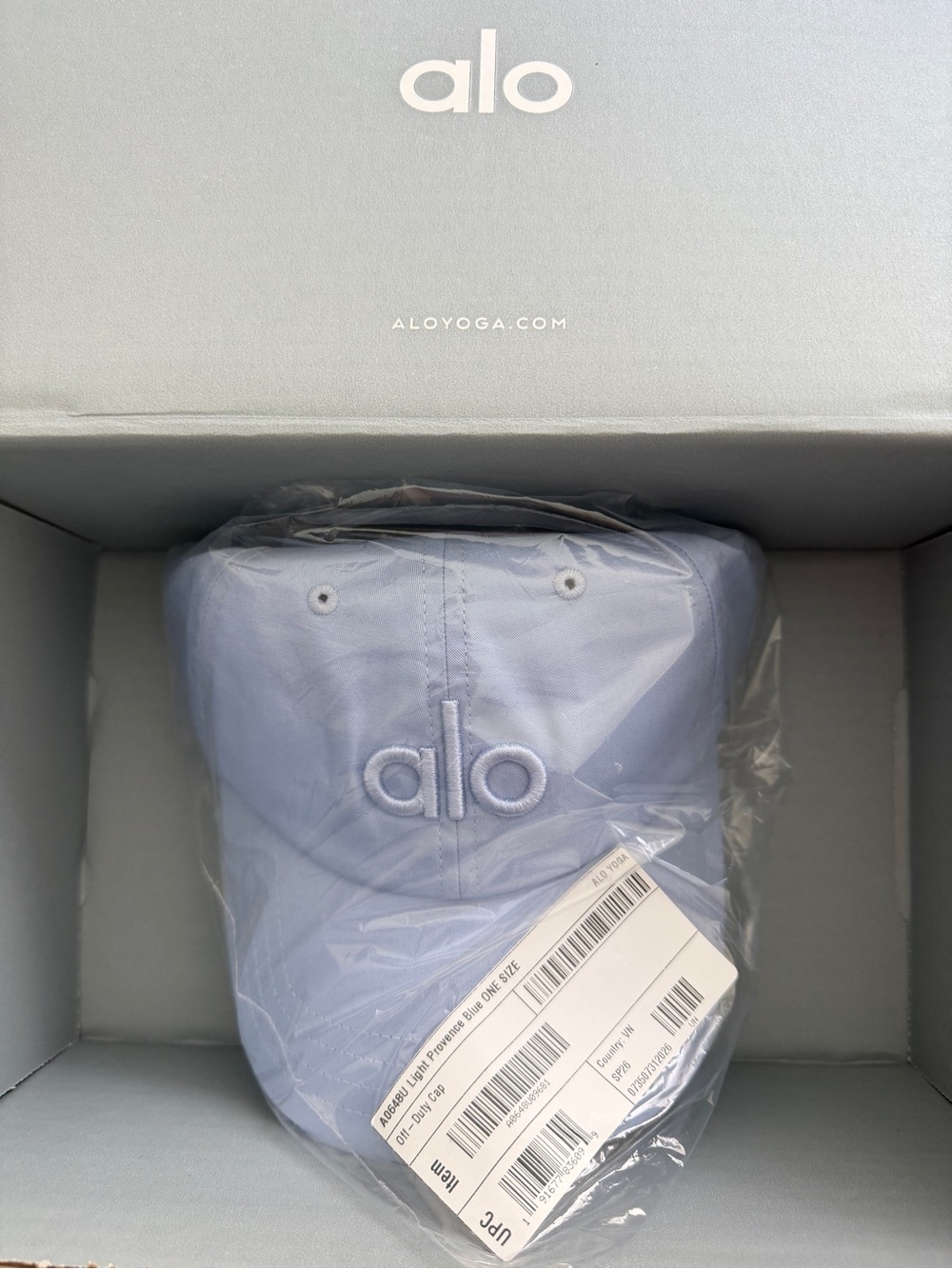 Alo Off-Duty Cap - Light Provence Blue Limited Authentic NWT